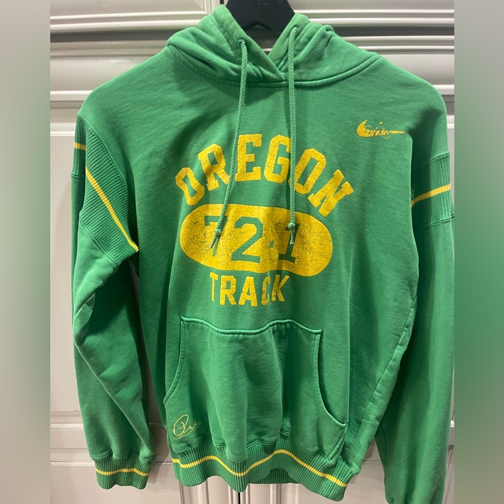 NIKE Green University Oregon Duck Track Vintage Hoodie Sweatshirt Y2k Prefontine